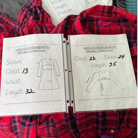 Victorias Secret 2pc M Flannel Babydoll Dress & Night Shirt Lounge‎ Leisure Y2K - Picture 11 of 11